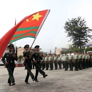 武警部隊軍旗，榮耀的象征與力量的體現(xiàn)，武警部隊軍旗，榮耀與力量的象征